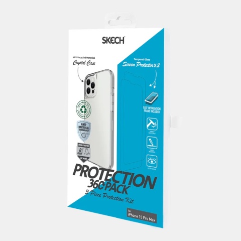 SKECH 360 Protection iPhone 15 Pro Max szkło+case