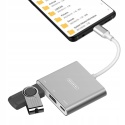 Somostel Adapter host USB+TYP-C+HDMI 60W Srebrny SMS-BZ07