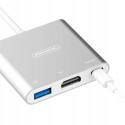 Somostel Adapter host USB+TYP-C+HDMI 60W Srebrny SMS-BZ07