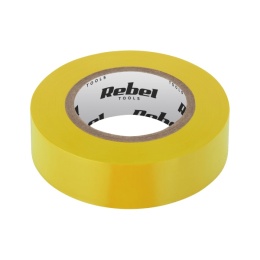 Taśma izolacyjna klejąca REBEL (0,13 mm x 19 mm x 10 yd) żółta 1szt