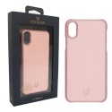 Apple iPhone X etui skórzane Foxwood Hardshell Case - różowe