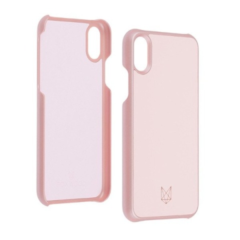 Apple iPhone X etui skórzane Foxwood Hardshell Case - różowe