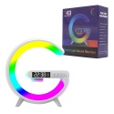 ECOBOX LAMPKA NOCNA LED ŁADOWARKA INDUKCYJNA QI GŁOŚNIK ZEGAR BUDZIK RGB MAŁA