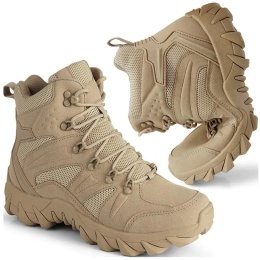 FOXTER Buty trekkingowe taktyczne wojskowe wodoodporne khaki rozmiar 43