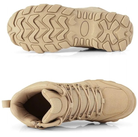 FOXTER Buty trekkingowe taktyczne wojskowe wodoodporne khaki rozmiar 43