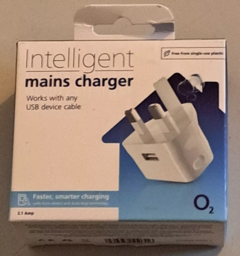 Ładowarka angielska USB O2 Intelligent Mains Charger