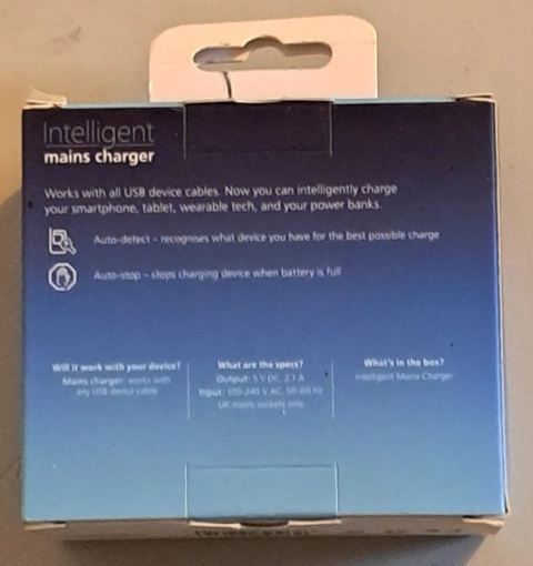 Ładowarka angielska USB O2 Intelligent Mains Charger