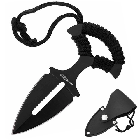 MOUNTAIN GHOST Nóż taktyczny wojskowy na szyję sztylet push dagger neck knife 13cm