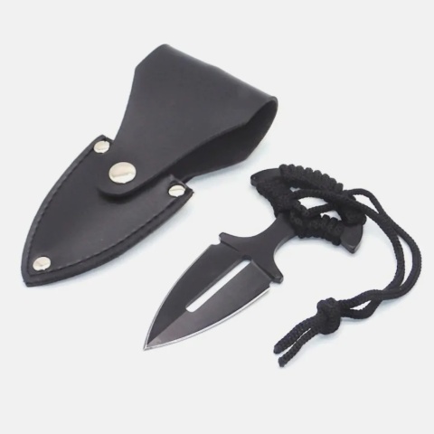 MOUNTAIN GHOST Nóż taktyczny wojskowy na szyję sztylet push dagger neck knife 13cm