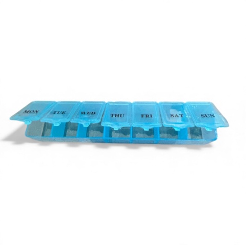Niebieski organizer na leki - 7 dni (Monday-Sunday)