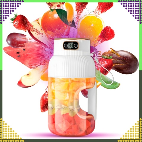 Przenośny Blender Mikser do Napojów Owoców Smoothie 1L Bezprzewodowy USB Nr kat: RC-K-1803 Kod EAN: 5906301457336