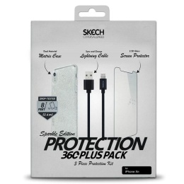 SKECH 360 Protection Plus Pack etui, szkło, kabel - iPhone xR