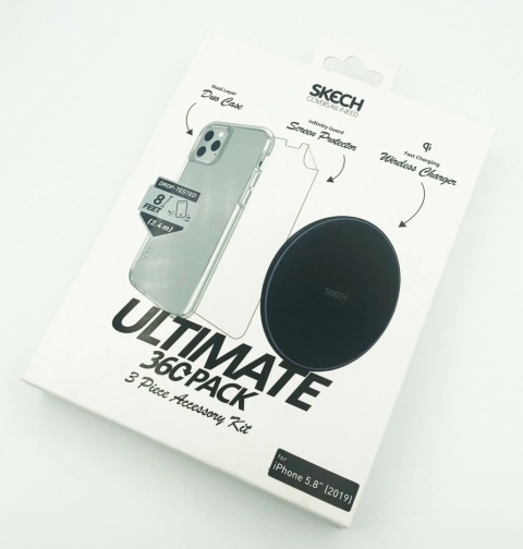 SKECH 360 Ultimate Protection Pack etui, folia, ładowarka - iPhone 11 Pro