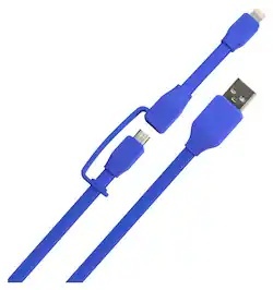 TYLT - SYNCABLE-DUO 2' 2-w-1 kabel do ładowania i synchronizacji Micro USB/Lightning - niebieski