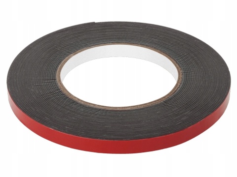 Taśma piankowa dwustronna REBEL 1 mm x 10 mm x 10 m czarna odporna na UV