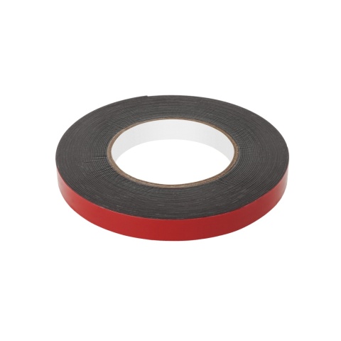 Taśma piankowa dwustronna REBEL (1 mm x 15 mm x 10 m) czarna NAR0424B