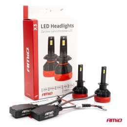 AMiO Żarówki LED X3 Canbus 90W H1
