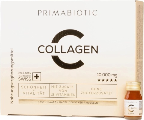Collagen Liquid - Primabiotic Collagen 10000 mg | 30 Shots of 30 ml (900 ml) | Premium Drink Supplement for Beauty | 95% Absorpt