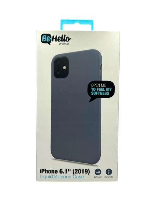 Etui BeHello Liquid Silicone Lavender Gray iPhone 11