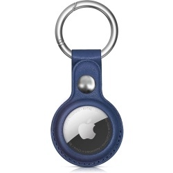 Etui do lokalizatora Apple AirTag z ekoskóry - niebieskie