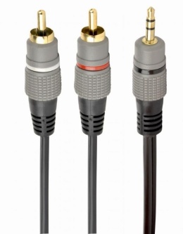 KABEL AUDIO 3,5MM DO 2RCA 1,5M ZŁOTY CCA-352-1,5M GEMBIRD