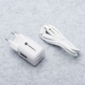 Ładowarka sieciowa Forcell USB C + USB A QC4.0 PD 33W + kabel USB C do USB C VT-41 biała 0INT