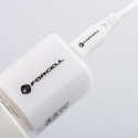 Ładowarka sieciowa Forcell USB C + USB A QC4.0 PD 33W + kabel USB C do USB C VT-41 biała 0INT
