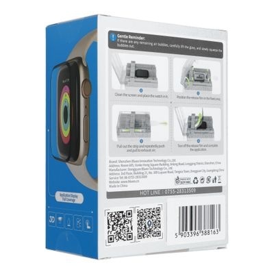 Szkło Hartowane 5D Mr. Monkey Glass - do Apple Watch 10/11 42MM czarny (Anti-Static Strong HD)